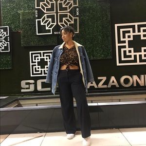 Denim Faux Shearling Jacket